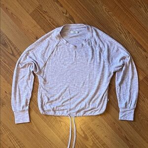UGG Cropped Drawstring Sweatshirt Women’s Pink Long Sleeve Lounge Top